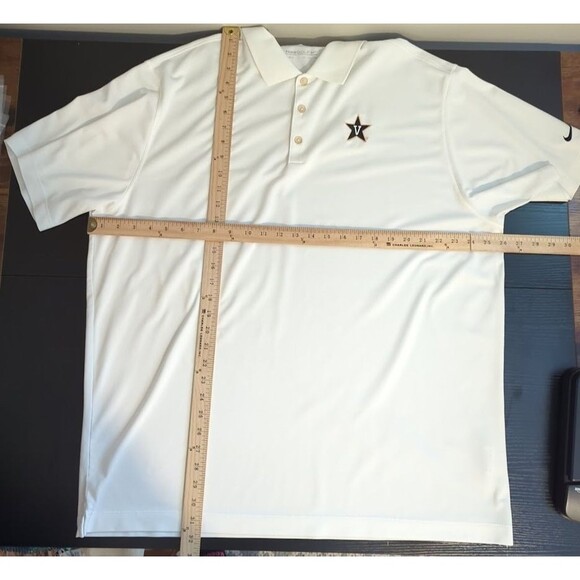 Vanderbilt Commodores Nike Mens XXL White Golf Polo Short Sleeve Performance - Picture 9 of 9